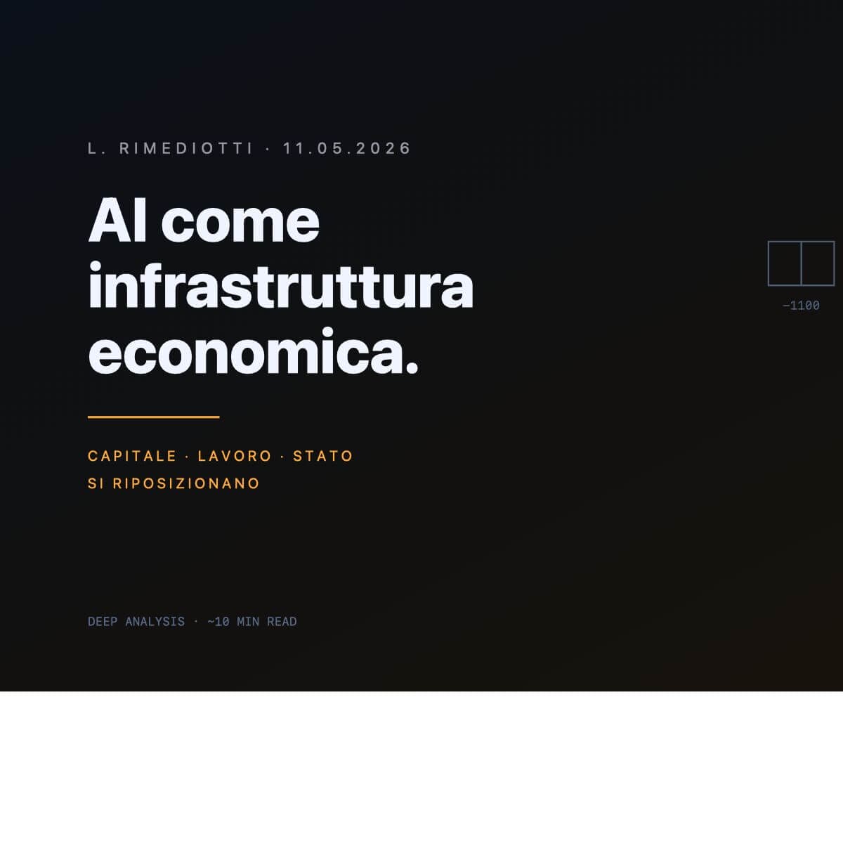 Riassetto AI Economy, settimana 4-11 maggio